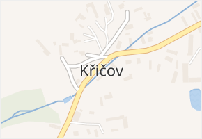 Křičov v obci Smidary - mapa části obce