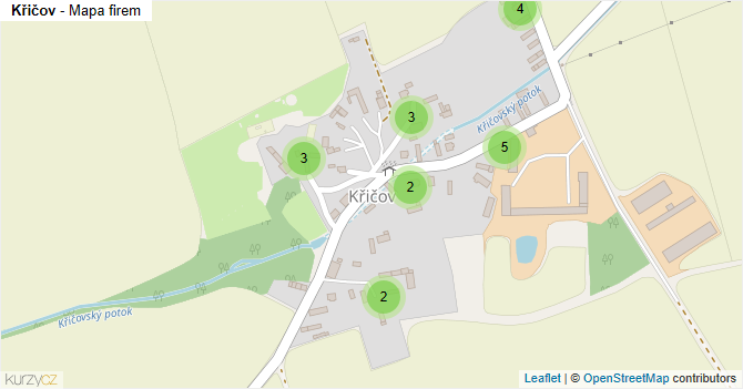 Křičov - mapa firem
