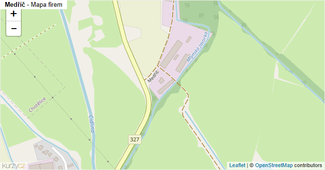 Medříč - mapa firem