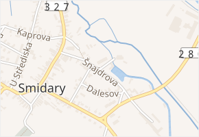 Šnajdrova v obci Smidary - mapa ulice