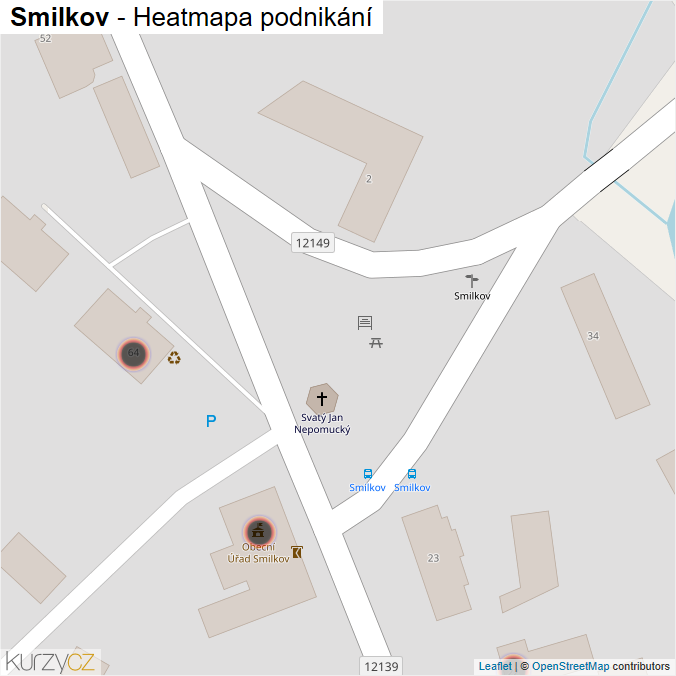Mapa Smilkov - Firmy v obci.
