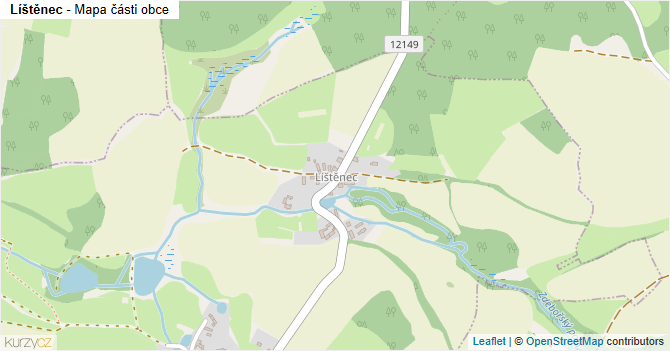 Líštěnec - mapa části obce