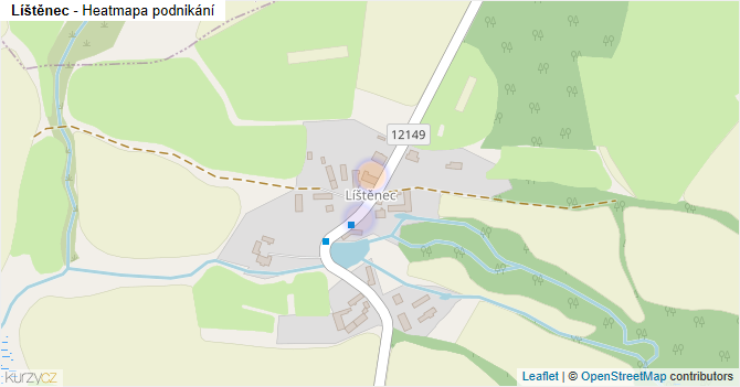 Líštěnec - mapa podnikání