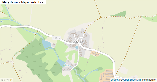 Malý Ježov - mapa části obce