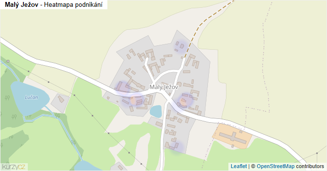 Malý Ježov - mapa podnikání
