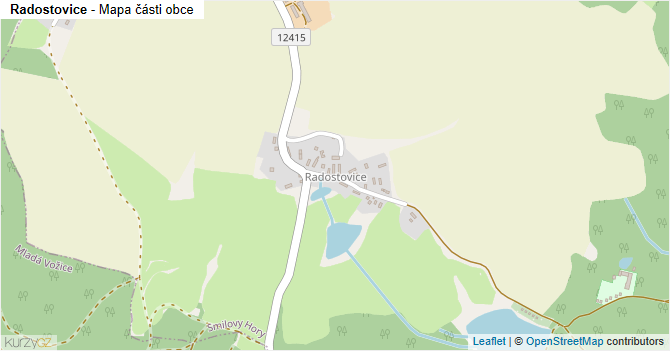Radostovice - mapa části obce