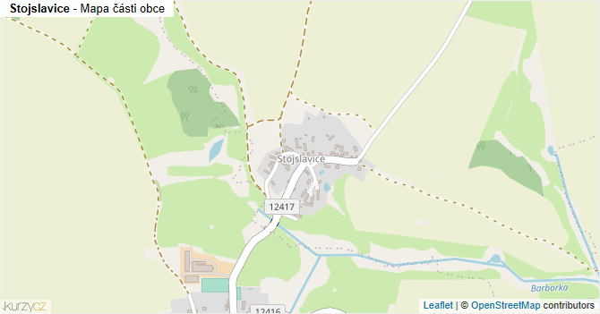 Stojslavice - mapa části obce