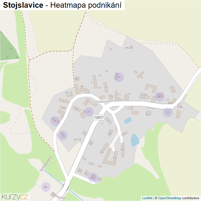 Mapa Stojslavice - Firmy v části obce.