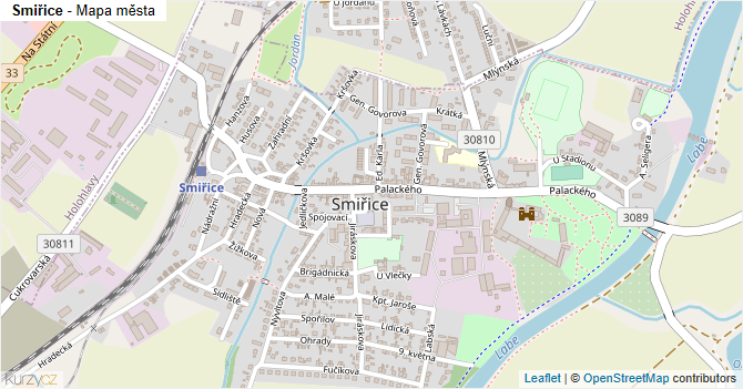 Smiřice - mapa města