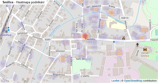 Smiřice - mapa podnikání