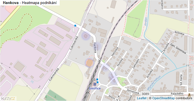 Hankova - mapa podnikání