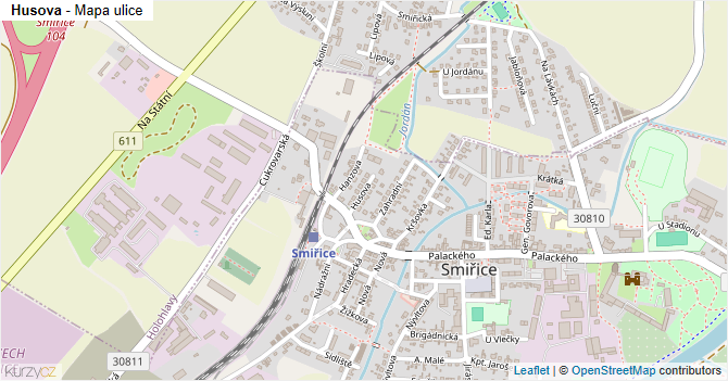 Husova - mapa ulice