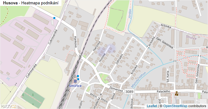 Husova - mapa podnikání