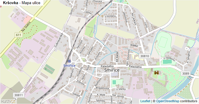 Kršovka - mapa ulice