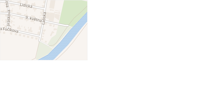 Labská v obci Smiřice - mapa ulice