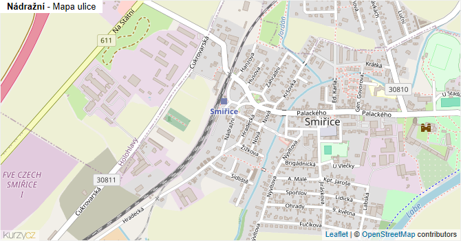 Nádražní - mapa ulice