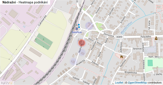 Nádražní - mapa podnikání