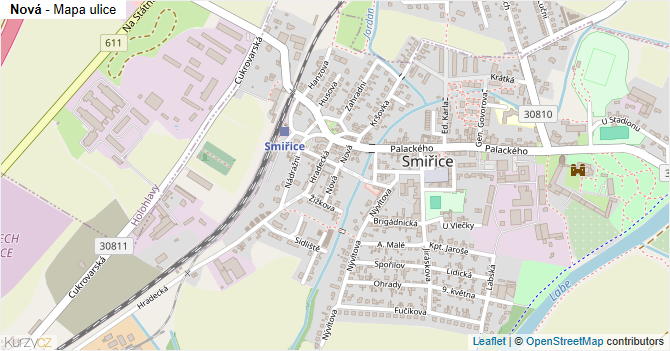 Nová - mapa ulice