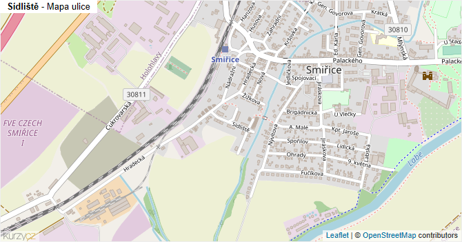 Sídliště - mapa ulice