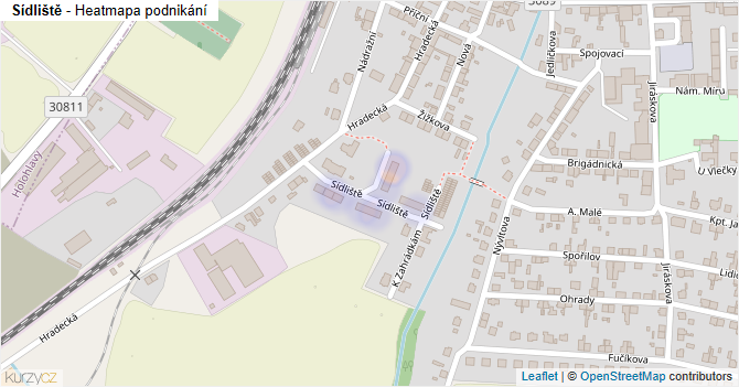Sídliště - mapa podnikání