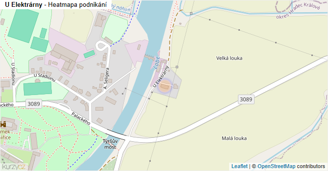 U Elektrárny - mapa podnikání
