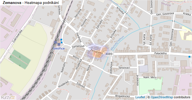Zemanova - mapa podnikání