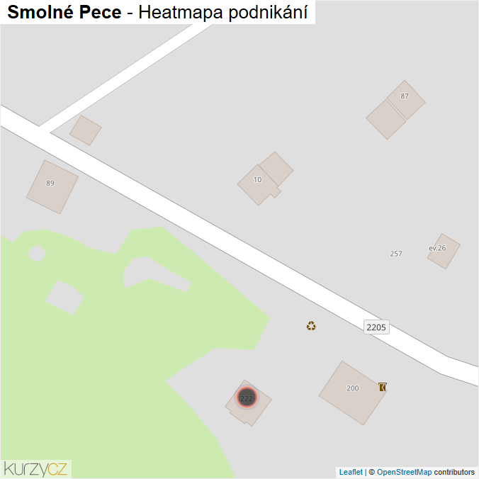 Mapa Smolné Pece - Firmy v obci.