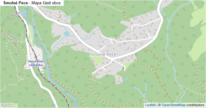 Smolné Pece - mapa části obce