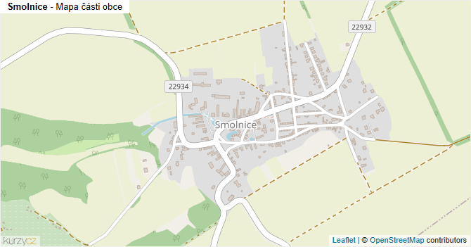 Smolnice - mapa části obce