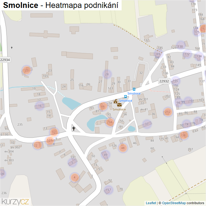 Mapa Smolnice - Firmy v části obce.
