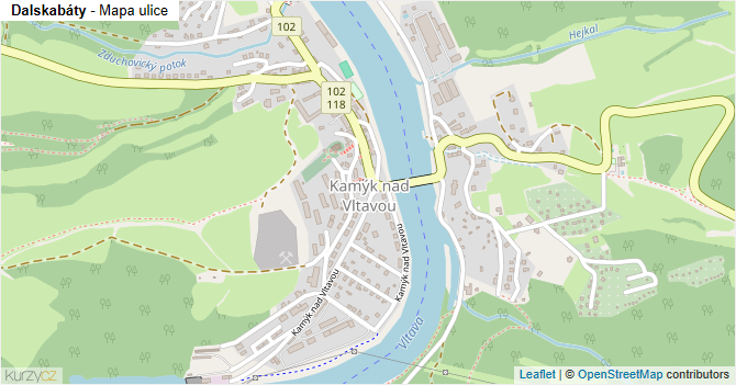 Dalskabáty - mapa ulice