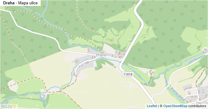 Draha - mapa ulice