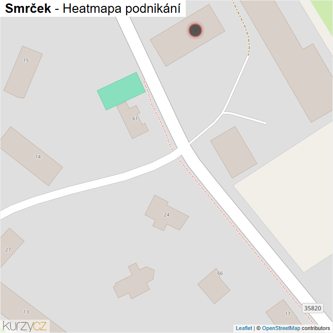 Mapa Smrček - Firmy v obci.