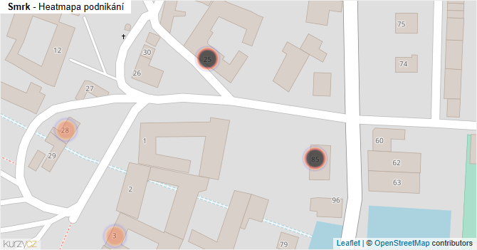 Smrk - mapa podnikání