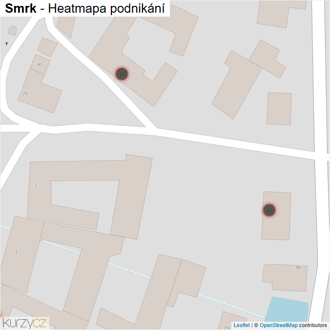 Mapa Smrk - Firmy v obci.