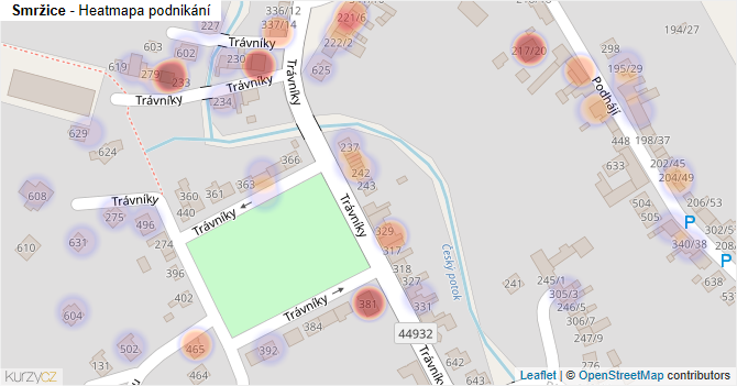 Smržice - mapa podnikání