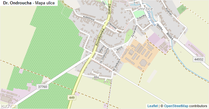 Dr. Ondroucha - mapa ulice