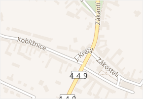 J. Krezy v obci Smržice - mapa ulice