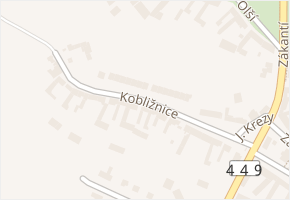 Kobližnice v obci Smržice - mapa ulice