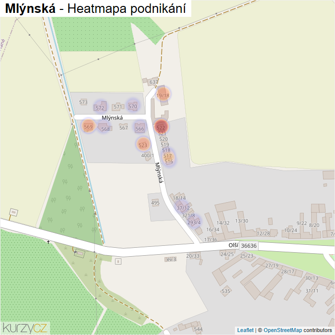 Mapa Mlýnská - Firmy v ulici.