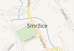 Smržice v obci Smržice - mapa části obce