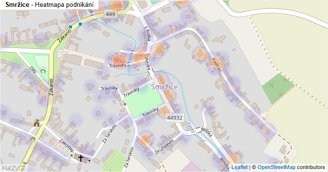 Smržice - mapa podnikání