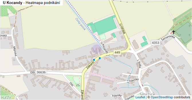U Kocandy - mapa podnikání