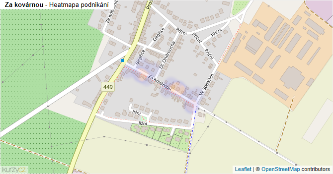 Za kovárnou - mapa podnikání