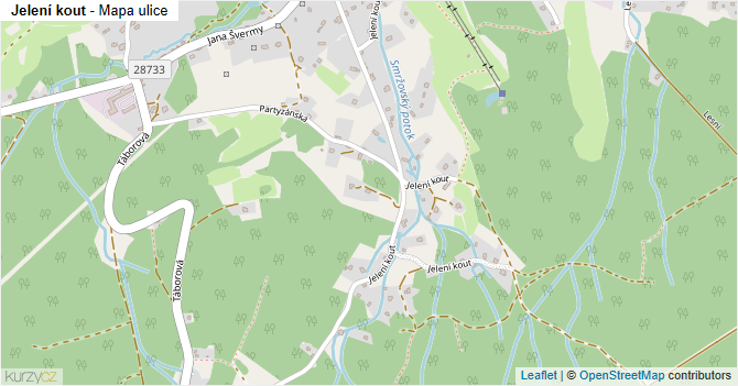 Jelení kout - mapa ulice