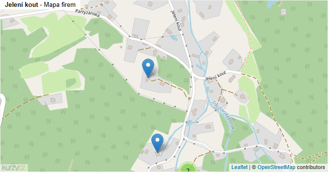 Jelení kout - mapa firem