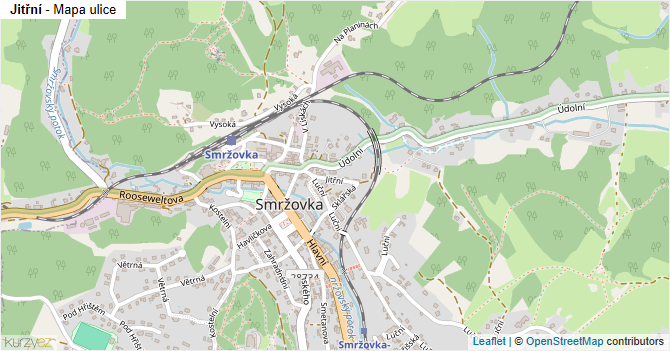 Jitřní - mapa ulice