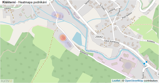 Klášterní - mapa podnikání