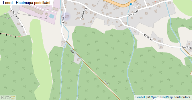 Lesní - mapa podnikání