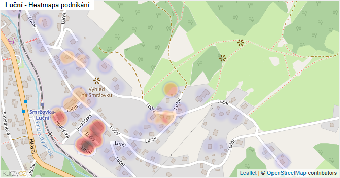 Luční - mapa podnikání